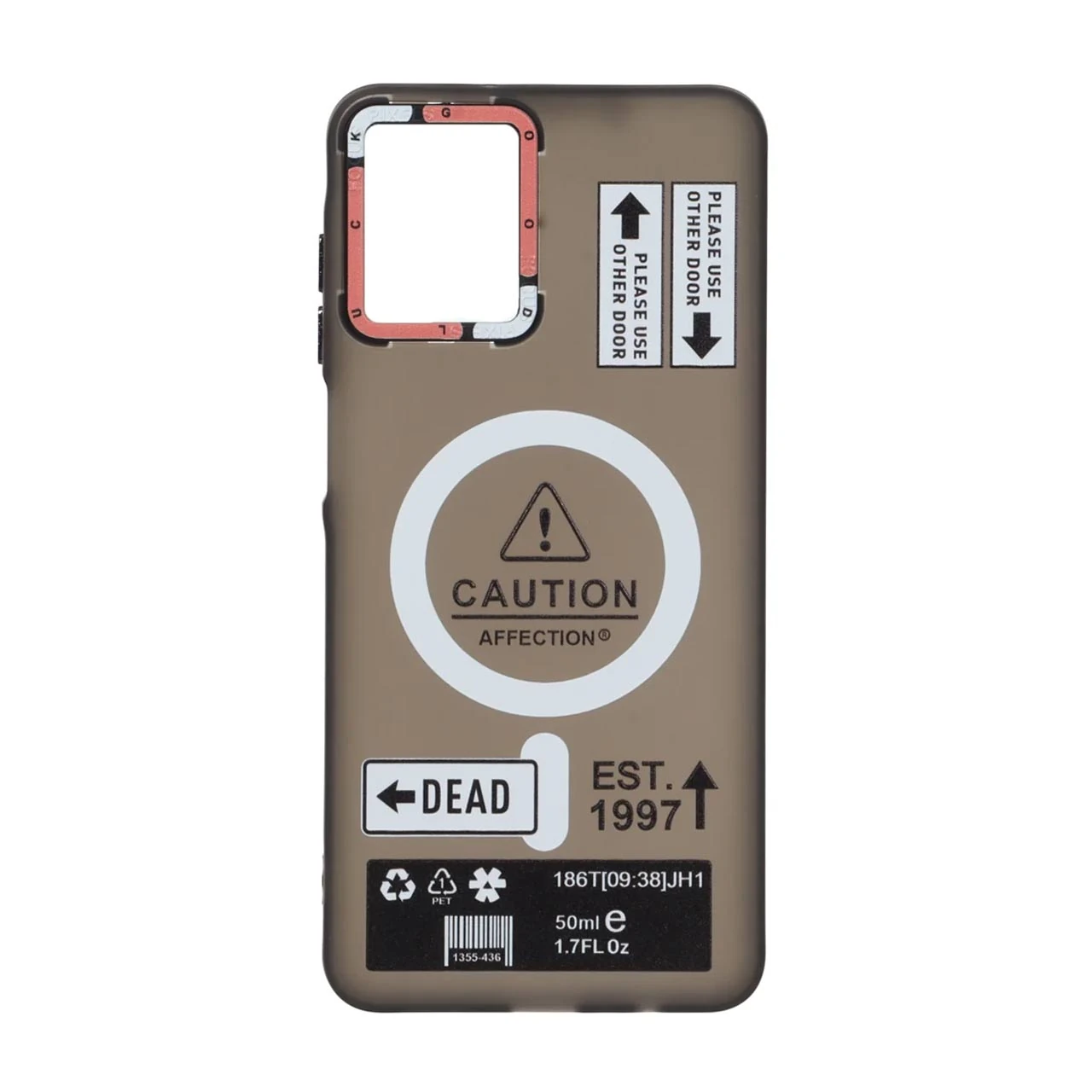 قاب Caution مات طرح مگ سیف دکمه متال Samsung Galaxy A07